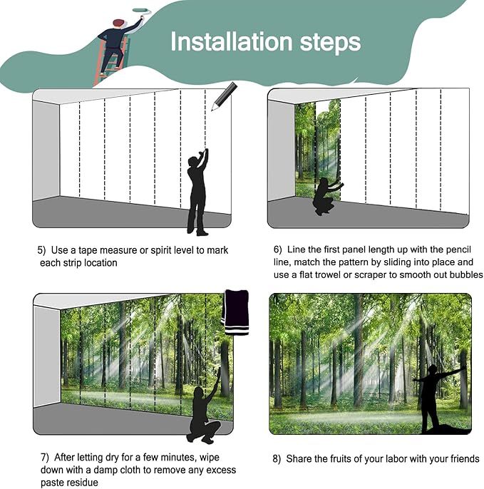 -Sunshine Forest Living Room Wallpaper XT24 S 100" x 65"