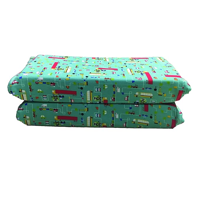 KinderMat 1.5" Thick + PBS Kids Kinderbundle - Washable Cover, Special Edition - Traffic JAM Design- Regular, Washable Sheet is 47" x 22", Value Bundle Great for Daycare & Family Households