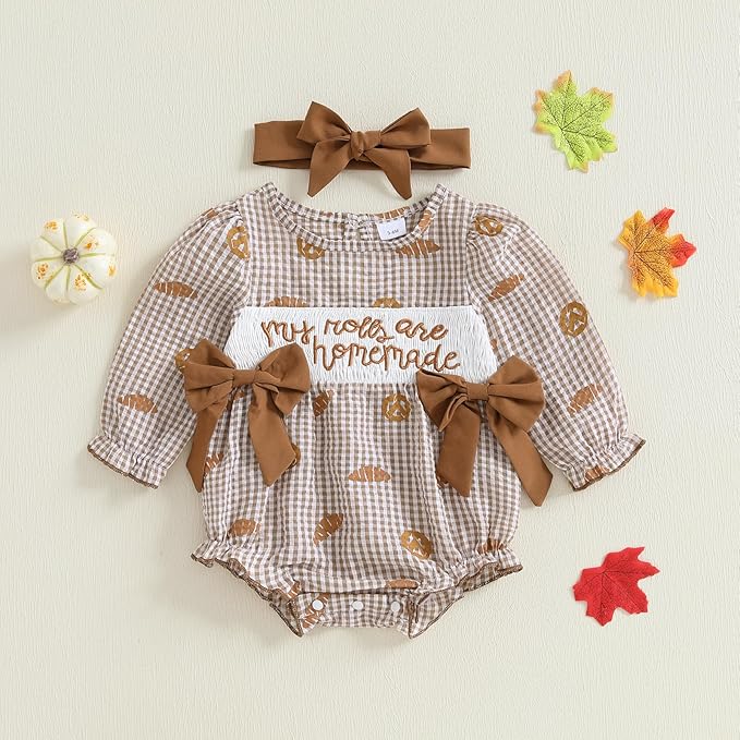 2pcs Infant Baby Girls Romper Dress Headband Long Sleeve Clothing Flowers Newborn Boho Girl Outfit Jumpsuit Clothes