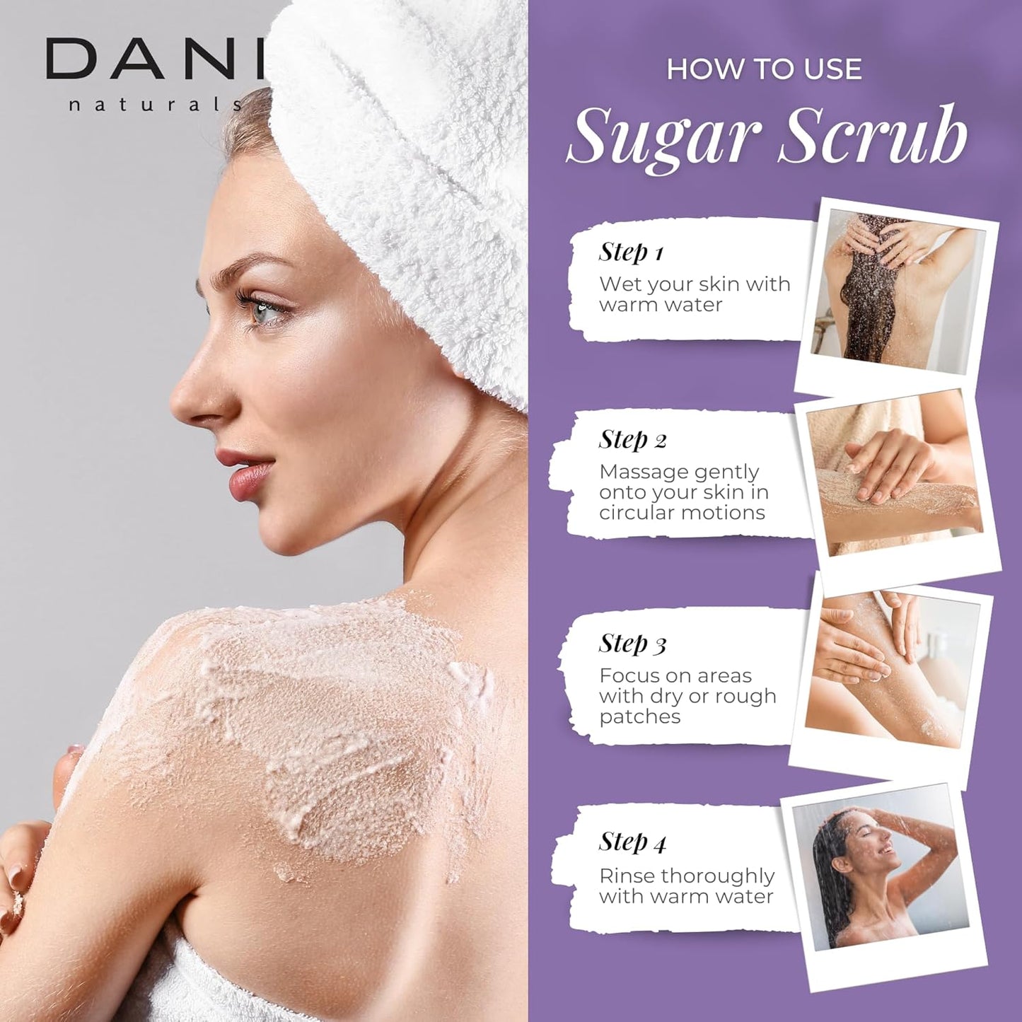 Naturals Sugar Scrub - Exfoliating Lemongrass Lavender with organic cane sugar and shea butter gently exfoliates and hydrates, leaving skin smooth and refreshed. 14 oz