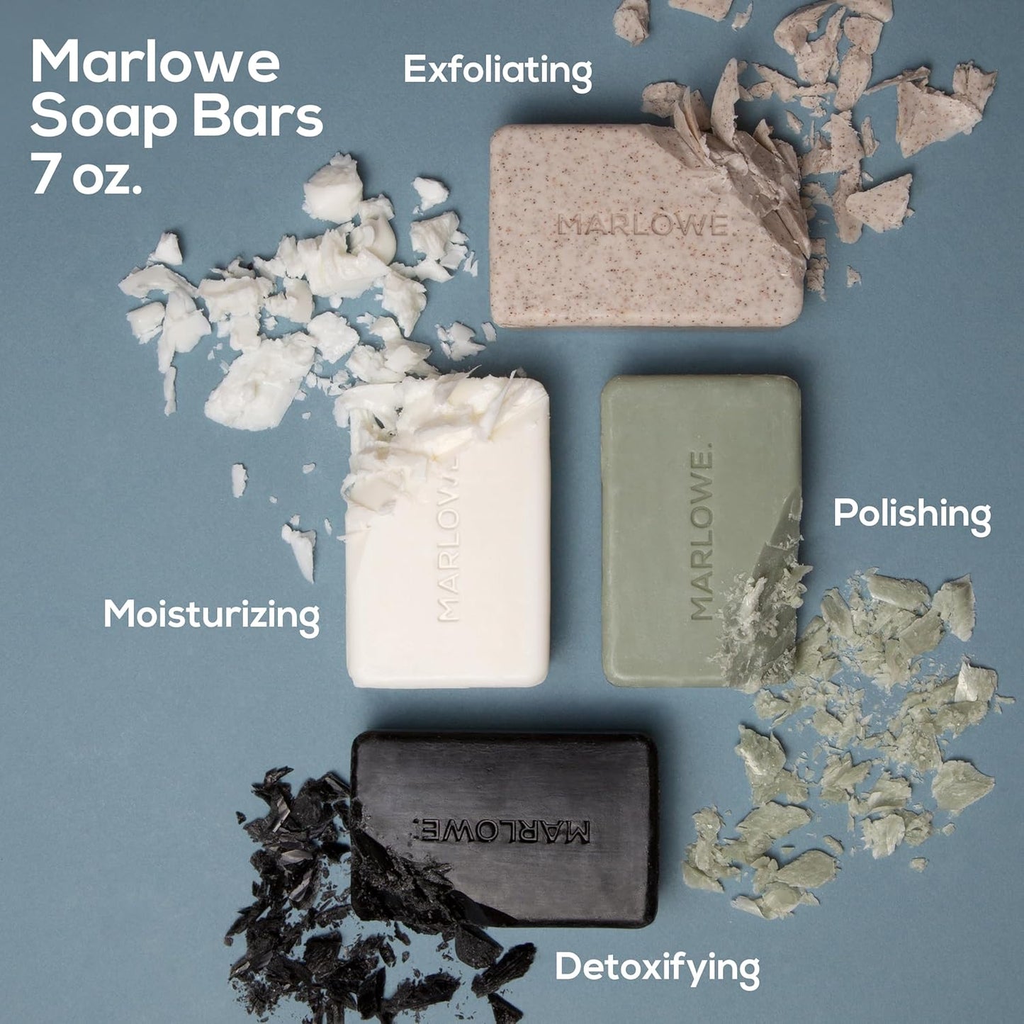 MARLOWE. No. 102 Body Scrub Soap 7 oz (12 Bars), Exfoliating Soap Bar with Shea Butter, Olive Oil & Green Tea Extracts, Cleanses, Smooths & Revitalizes Skin, Original Sage & Fir Scent