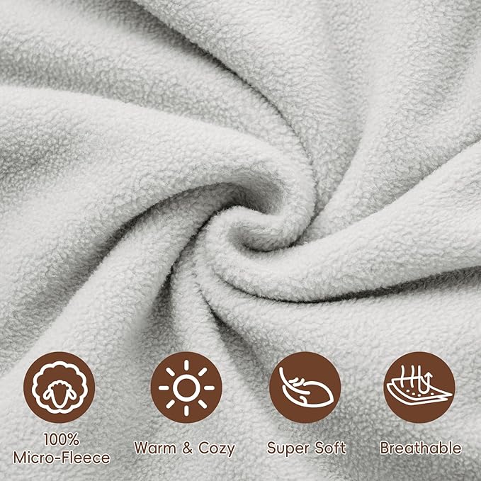 david's kids 3 Pack Warm Micro Fleece Baby Sleep Sack 6-12 Months, Soft Baby Wearable Blankets with 2-Way Zipper, Comfy Winter Sleeping Bags for Infant Newborn Boys Girls, Medium Size, Animal Forest