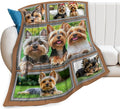 Yorkie Blanket Yorkshire Terrier Decor Throw Blanket Super Soft Flannel Lightweight Fluffy Plush Fuzzy Fleece Dog Blanket Gifts for Dog Lover Woman Girl Kids Boys for Bed Sofa Bedding 40"X50"