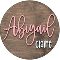 Custom Round Nusery Name Sign, Personalized 3D Baby Name Announcement Sign, Personalized Wooden Wall Plaque, 3D Wall Art for Children & Kids Rooms, Family Name Signs, 30 Colors (Design 12)