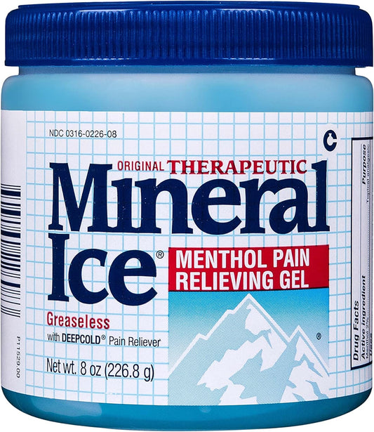 Mineral Ice Therapeutic Pain Relieving Gel, 8 Ounce