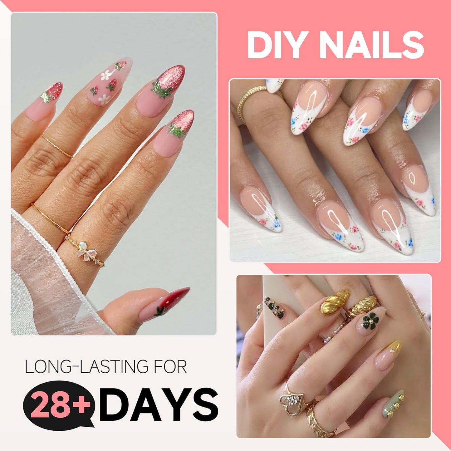 UNA GELLA Almond False Nails, 504pcs Soft Gel Tips, Clear, Medium, 12 Sizes, for Nail/Dip/Poly Extensions, Press On Nails