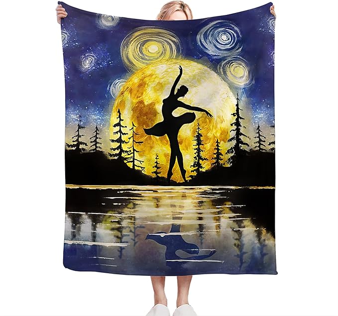 Dance Gifts for Girls & Boys - Soft, Warm Fleece & Flannel Plush Blankets for Bed, Sofa, Couch - 60"x80"