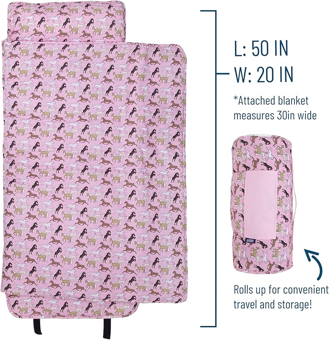 Wildkin Kids Original Nap Mat – Cozy Kids Sleep Mat with Pillow, ideal for School & Travel