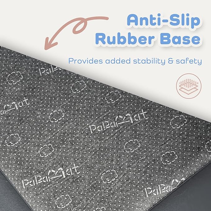 1.5" Super Thick Baby Play Mat for Floor, 79x118 Pro Soft Flannel Foam Mats for Toddler Infant Kids Crawling for Nursery Rug Playroom Living Room Waterproof Easy Care Non-Slip (Dark Grey)