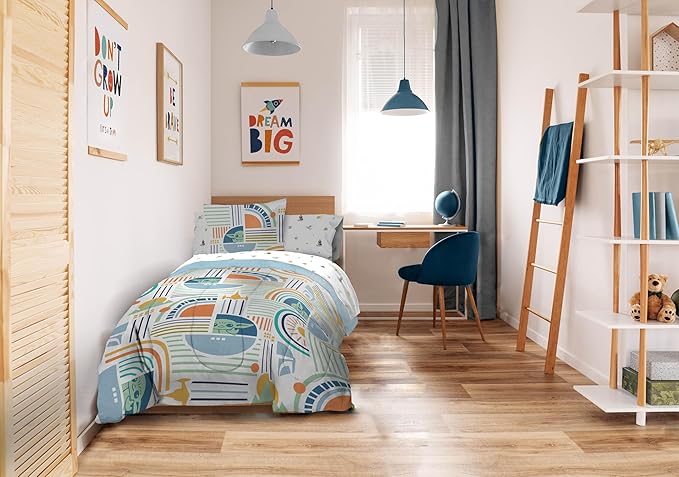 Sunny Side Up Kids Comforter Set Includes Sheets and Pillow Covers - Soft and Cozy Bed Set for Stylish Room Decor, Multicolor - The Mandalorian, 7 Piece Full Size Bedding