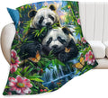 Panda Blanket Funny Pandas Gifts for Girls Boys Woman Kids Cute Panda Lover Bear Throw Blankets Soft Warm Fleece Flannel Plush Blankets for Bed Sofa Couch 60"x80"
