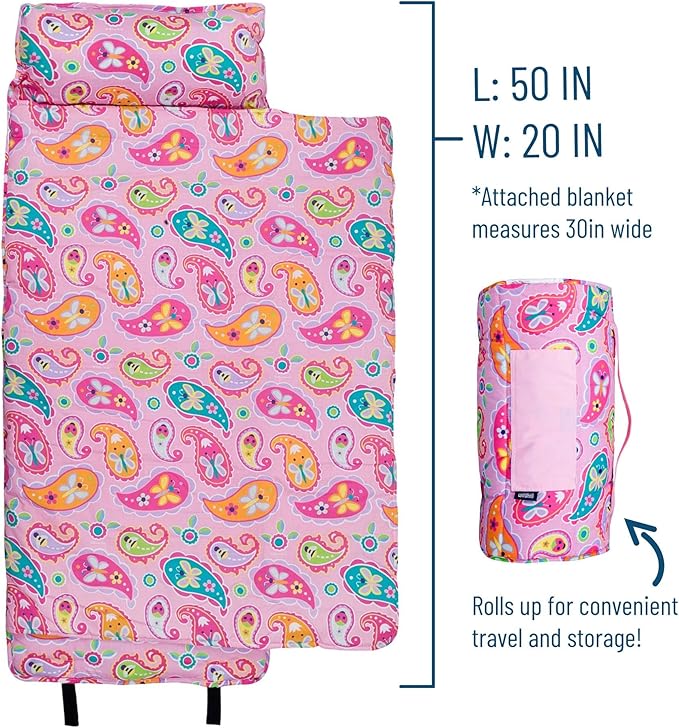 Wildkin Kids Original Nap Mat – Cozy Kids Sleep Mat with Pillow, ideal for School & Travel