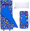 Wildkin Kids Microfiber Nap Mat – Soft Sleep Mat with Pillow, Ideal for School & Travel - Out of This World