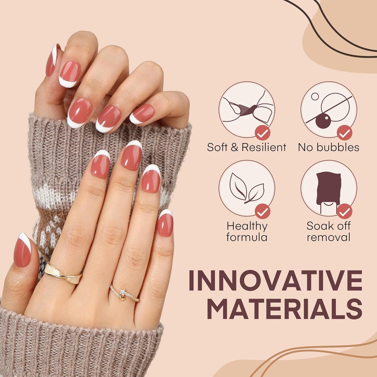 Short Oval Round Nail Tips: 360Pcs Soft Gel Pre-shaped Full Cover Half Matte Short Oval Gel Nail Tips Press on Fake Nails Acrylic for Nail Extension DIY Salon 12 Sizes