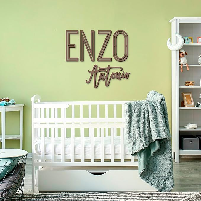 First and Middle Name Signs for Nursery Wooden Name Signs for Kids Room Personalized Name Sign