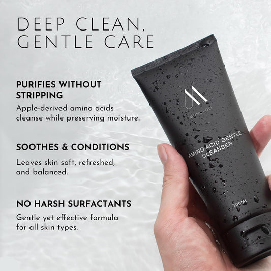 Monopoli Skin Amino Acid Gentle Cleanser | Soft, Refreshed, and Conditioned Skin | Apple-Derived Amino Acids | Gentle Cleansing for Sensitive Skin Types | Single 100g