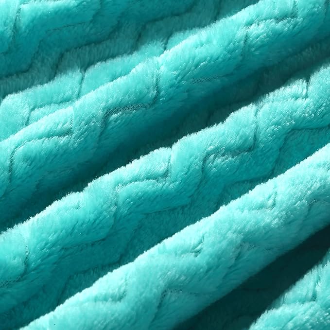 CREVENT 30''X40'' Soft Cozy Warm Baby Blankets for Boys Girls Solid Color - All Season Use - Newborn Essentials (Wave Teal Blue)