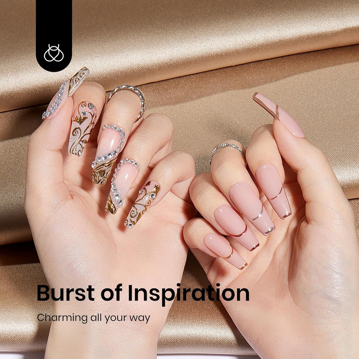 Beetles Gold Chrome Nail Powder Set - 8 Colors Sliver Holographic Mirror Effect Iridescent Golden Red Brown Glitter Metallic Nail Polish Chrome for Nail Art Design