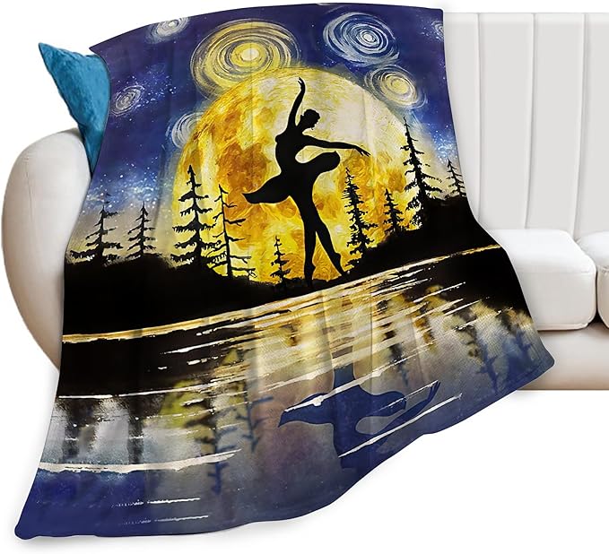 Dance Gifts for Girls & Boys - Soft, Warm Fleece & Flannel Plush Blankets for Bed, Sofa, Couch - 60"x80"