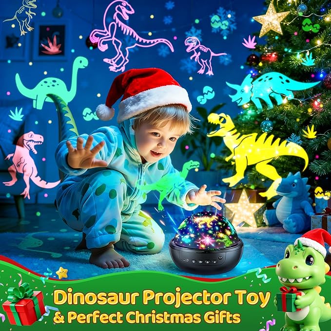 Dinosaur Toys for Kids 3-5, 【Remote+3 Films+93 Effects】 Dinosaur Toys for Kids 2-4, 【3 Timer+5 Brightness】 3 Year Old Boy Gift, Rotate 3 Year Old boy Birthday Gift, Boys Christmas Gifts Boys