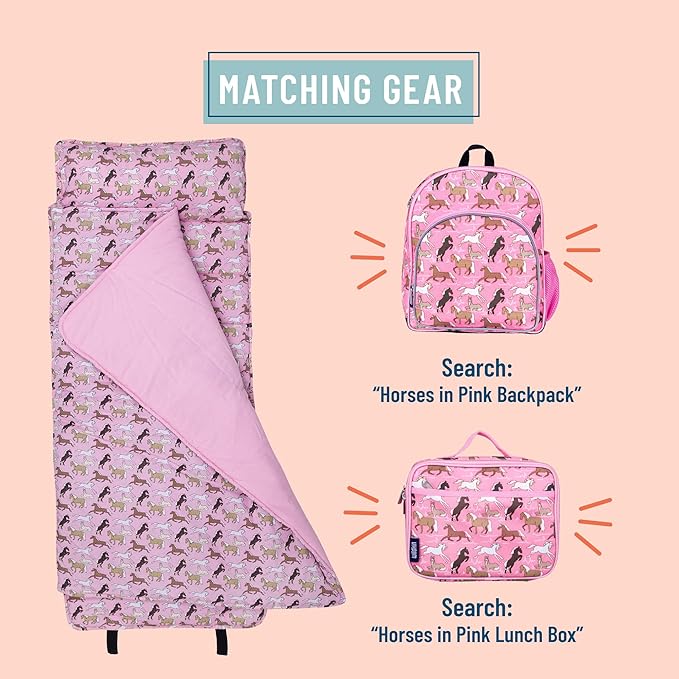 Wildkin Kids Original Nap Mat – Cozy Kids Sleep Mat with Pillow, ideal for School & Travel