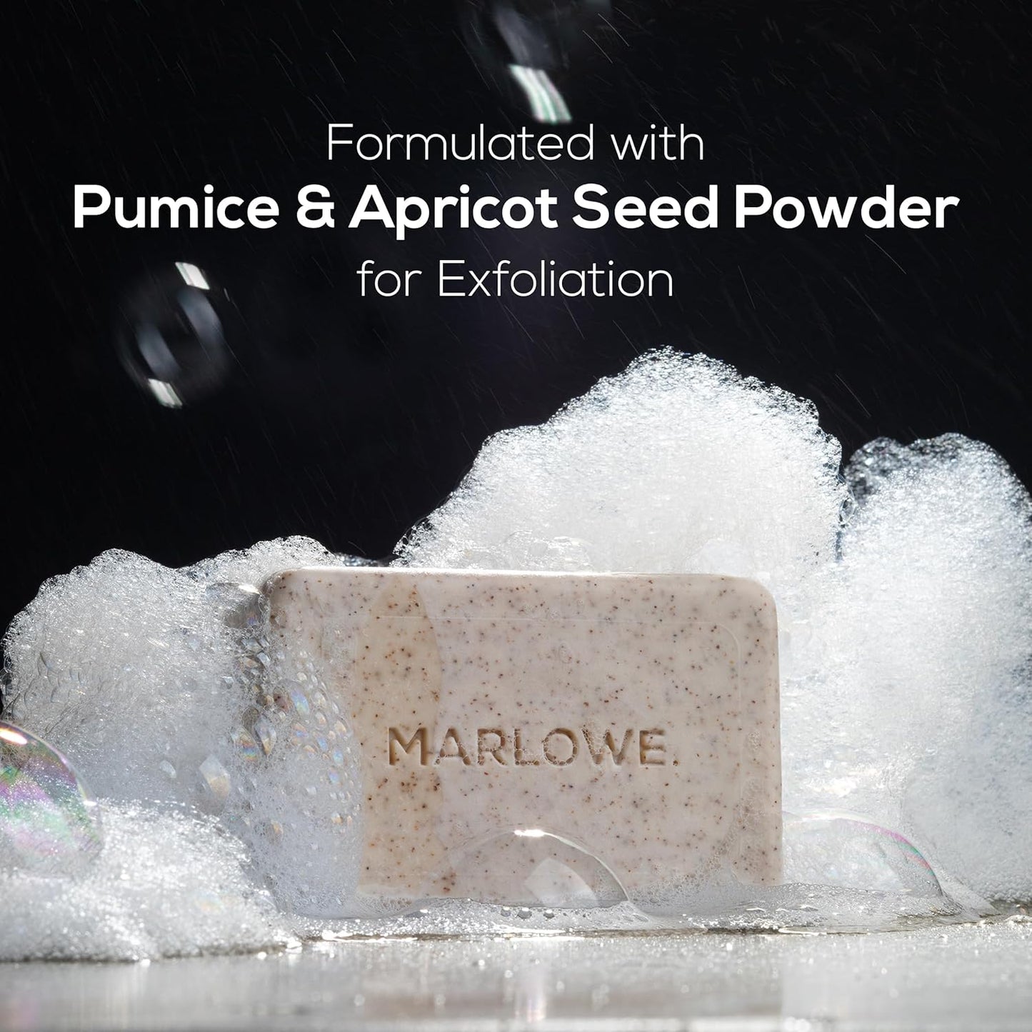 MARLOWE. No. 102 Body Scrub Soap 7 oz, Santal, Exfoliating Soap Bar with Shea Butter, Olive Oil & Green Tea Extracts, Cleanses, Smooths & Revitalizes Skin, Warm Amber, Spice & Citron Scent