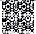 Mid Century Geometric Floral Curtains,Vintage 70s Window Treatments for Boys Girls Kids Bedroom Curtains,Boho Black and White Floral Curtains 63"" W X 63"" L, Style-10