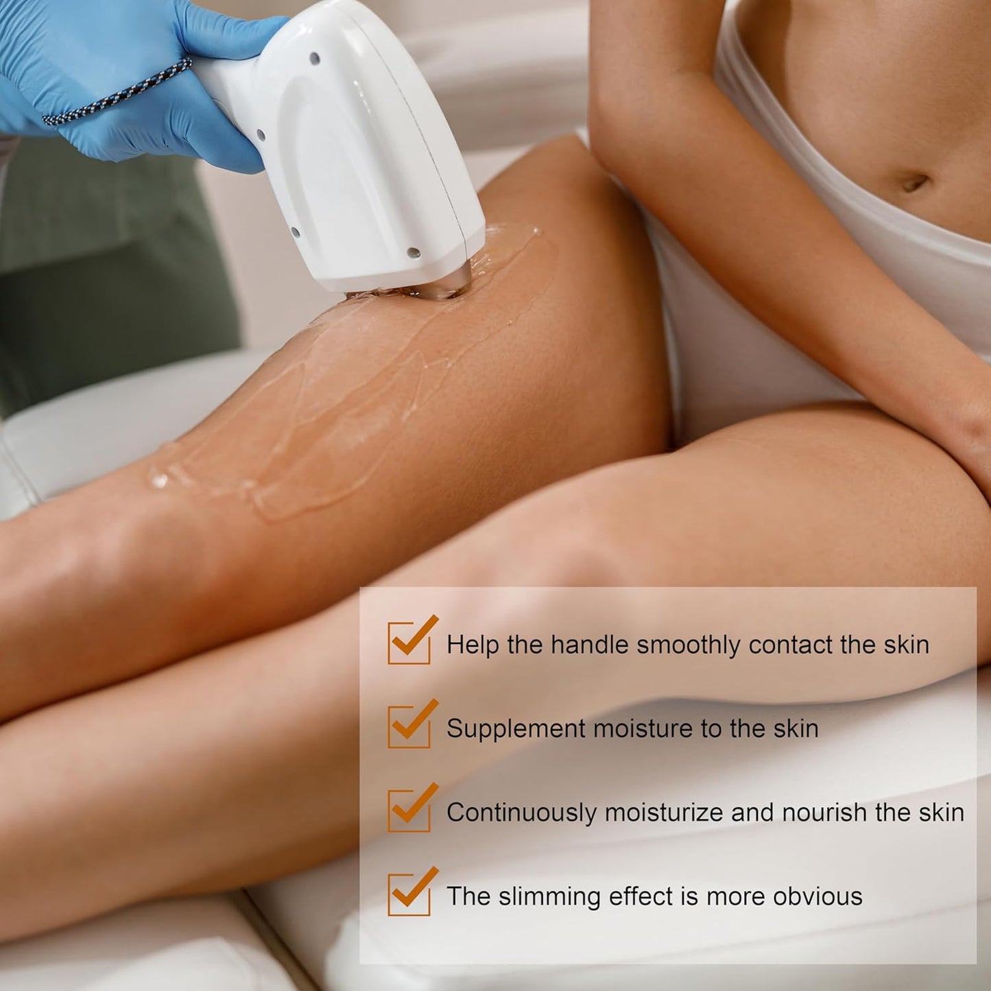 Elitizia Spotless Upgrade Gel Thermal Hot Gel for Beauty Body Skin Device Massage Machine Skin Care Tools Salon Spa Use Women and Men 2pcs Per Set ETM609