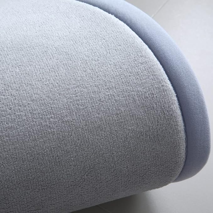 Loartee Thick Kids Round Rug - Coral Velvet Area Rugs, Memory Foam Circular Carpet for Nursery Playroom Home Decor Dormitory, Diameter 39 inch, Gray