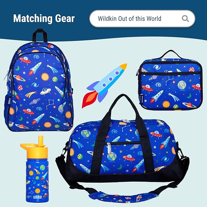 Wildkin Kids Original Nap Mat – Cozy Kids Sleep Mat with Pillow, Ideal for School & Travel - Out of This World