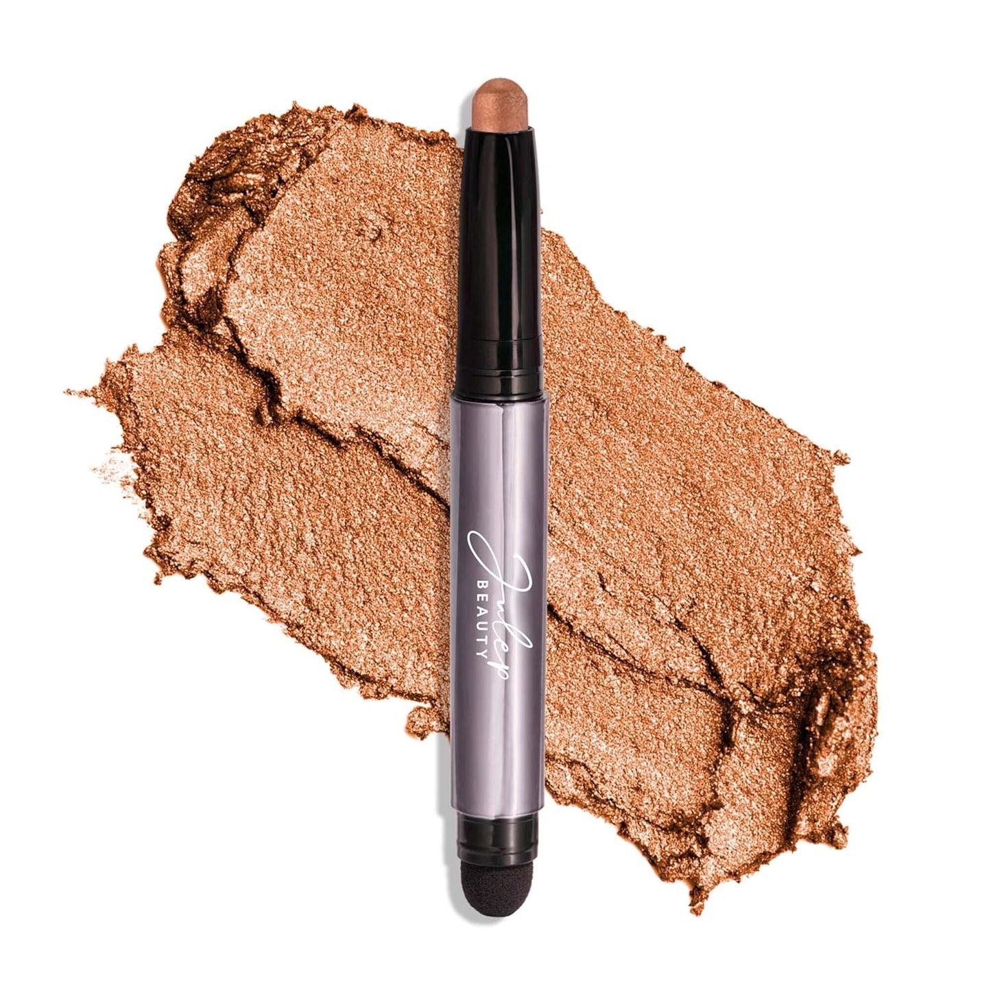 Julep Eyeshadow 101 Cream-to-Powder Waterproof Shadow Stick – Clove Shimmer – Long-Lasting, Crease-Proof, Peach Brown Shimmer Cream Eyeshadow with Built-in Smudger