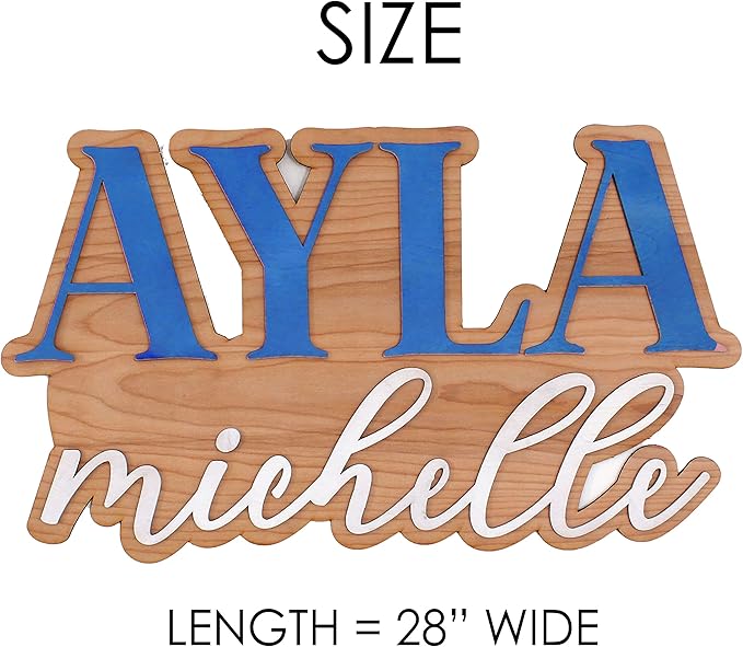 Large Wood Nursery Sign | Nursery name sign for Kids | Custom Wood Name Sign | 3D Wood Baby Name Sign (Pink)