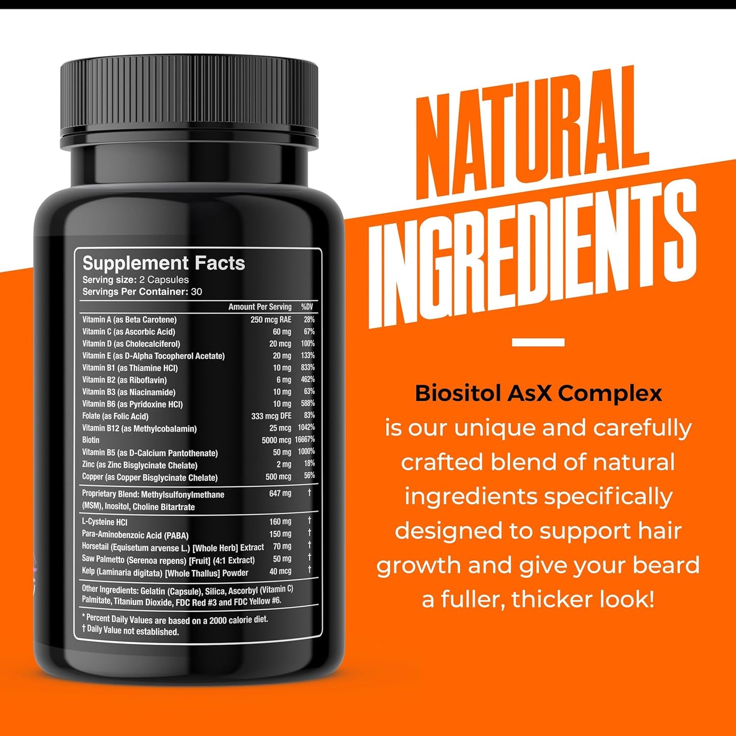 Wild Willies Beard Growth Kit - Capsules & Boost Serum - Natural Growth Oil With Biotin & Caffeine - Vitamins for Fuller, Thicker Beard - 60 Capsules - For Men