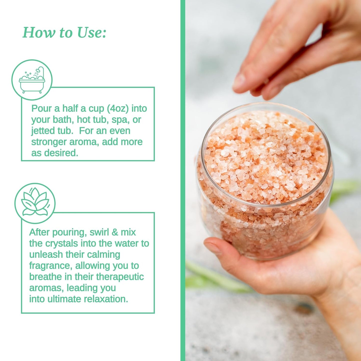 Relax Spa & Bath, Epsom Salt Aromatherapy Bath Salts, Epsom Salt Bath Soak, Dead Sea Salt for Soaking, Hot Tub Spa Aromatherapy, Bath Crystals with Vitamins & Minerals (Relief)