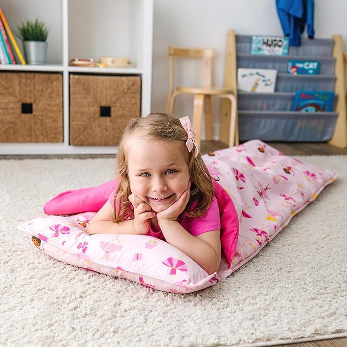 Wildkin Kids Original Nap Mat – Cozy Kids Sleep Mat with Pillow, ideal for School & Travel