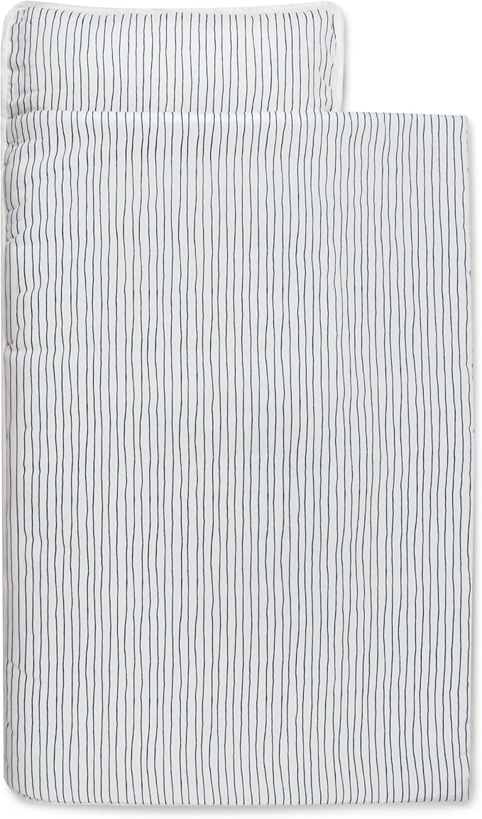 Makemake Organics GOTS Certified Organic Cotton Nap Mat with Detachable Pillow for Kids Soft Sleeping Bag for Toddlers, Boys, Girls - Ideal for Daycare, Preschool, Kindergarten