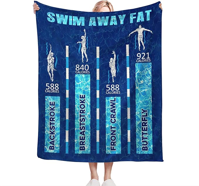 Swimming Blanket Swim Gifts for Girls/Swimmer Sport Throw Blankets Soft Blanket Warm Fleece Flannel Plush Blankets for Bed Sofa Couch 40"x50"