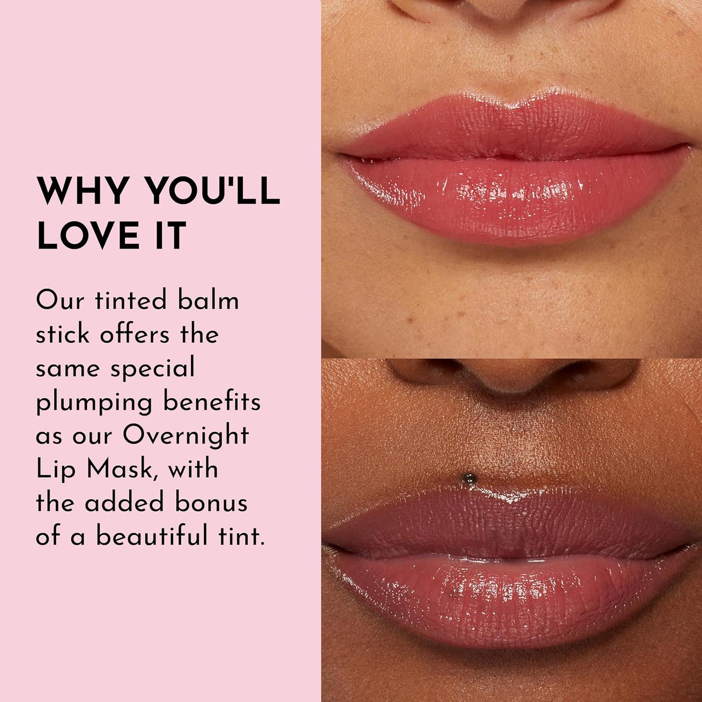 LAWLESS Forget the Filler Lip Plumping Line Smoothing Tinted Balm, Lover, Pink, 0.1 Ounce / 2.9 g