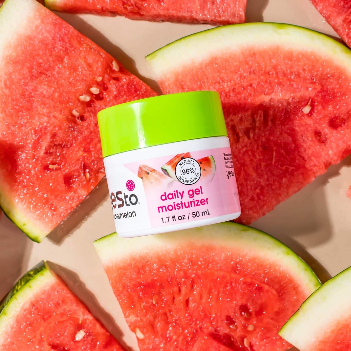 Yes To Watermelon Daily Gel Moisturizer, Skin Texture Improvement & Refreshing, Antioxidants, Sodium Hyaluronate, 1.7 Fl Oz