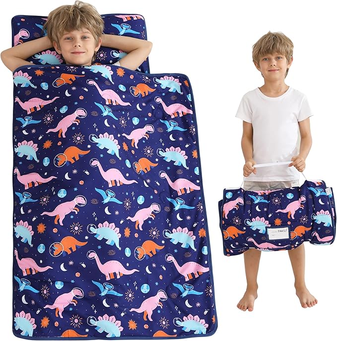 Viviland Toddler Kid Nap Mat for Preschool, Slumber Bag with Pillow and Blanket, Daycare Sleeping Bag Kindergarten Sleep Mat