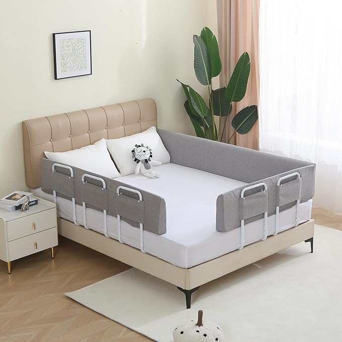 Bed Guard Rail for Toddlers, 43inch Foam Padded Side Rail for Queen King Twin Full Size Bed, Bedrail for Toddler, Kids Cosleep Bed Railing