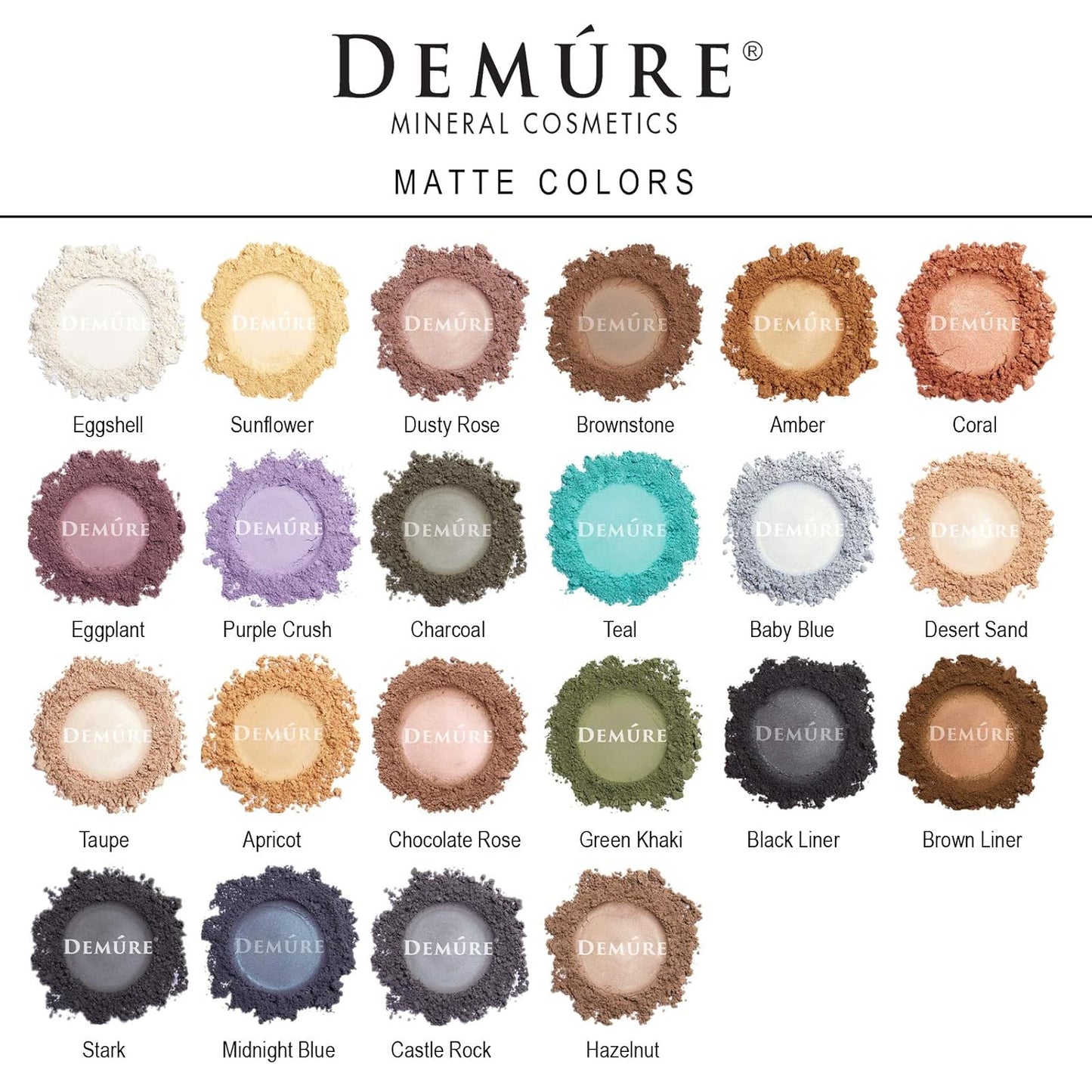 Demure Mineral Make Up (Baby Blue) Eye Shadow, Matte Eyeshadow, Loose Powder, Eye Makeup, Professional Makeup