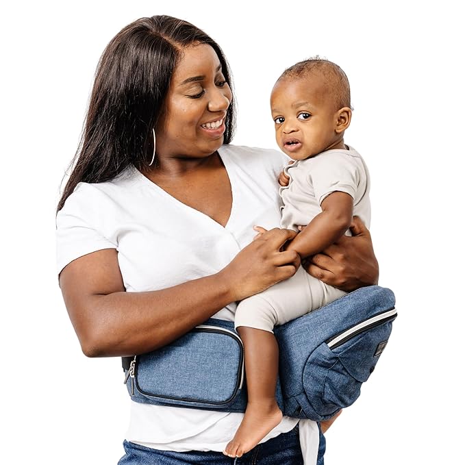 Tushbaby The Original Premium Quality Hip Seat Carrier – Safety-Certified Baby & Toddler Carrier with Secure Safety Buckles, Storage Pockets & Nursing Pillow