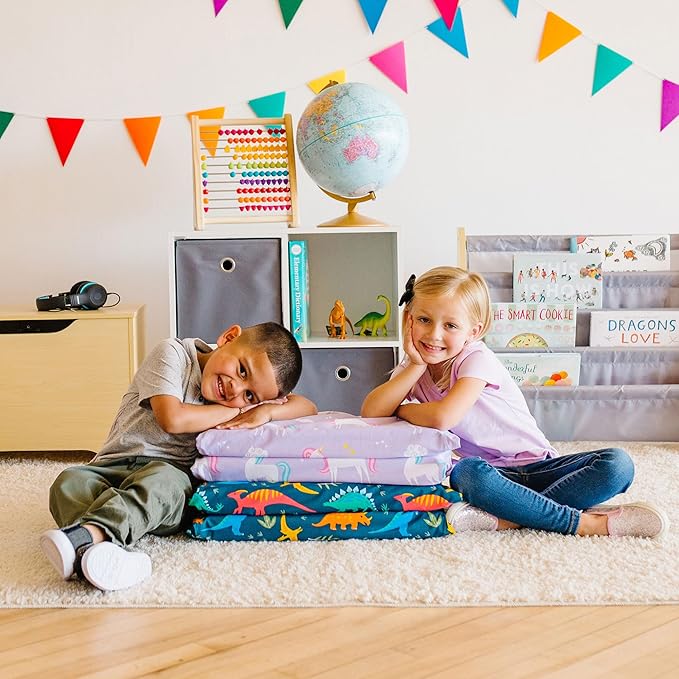 Wildkin Kids Vinyl Nap Mat – Foldable, Durable Rest Mat for Daycare & Preschool