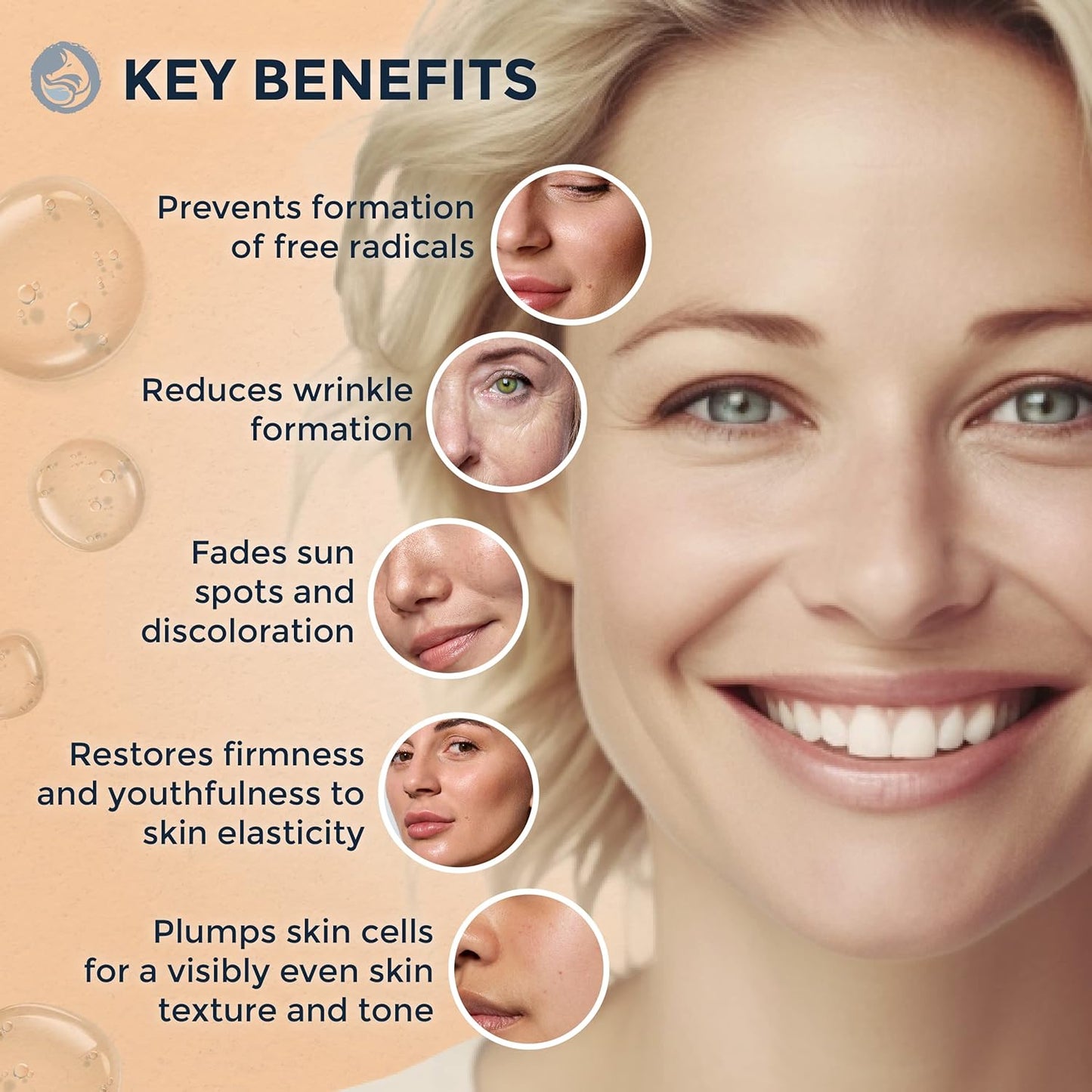 Vitamin C Face Serum 1oz – Stable Formula with Botanical Hyaluronic & Organic Jojoba for Dark Spots, Radiance, Hydration & Even Tone – Vegan Clean Beauty for Sensitive Skin, USA-Made