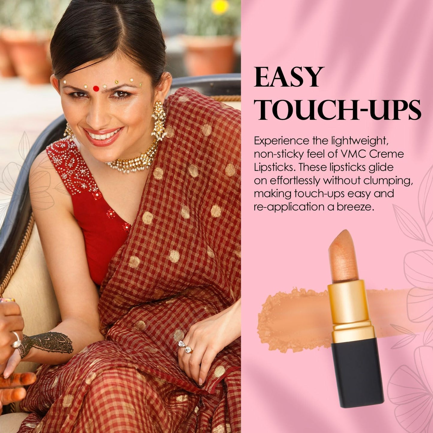 Vera Moore Cosmetics Soft Creme Lipstick - with Maximum Hydration & Moisture, Long Lasting Light Weight Opaque Color & Staying Power - Won't Feather or Fade - Fragrance & Paraben Free (Autumn Gold)