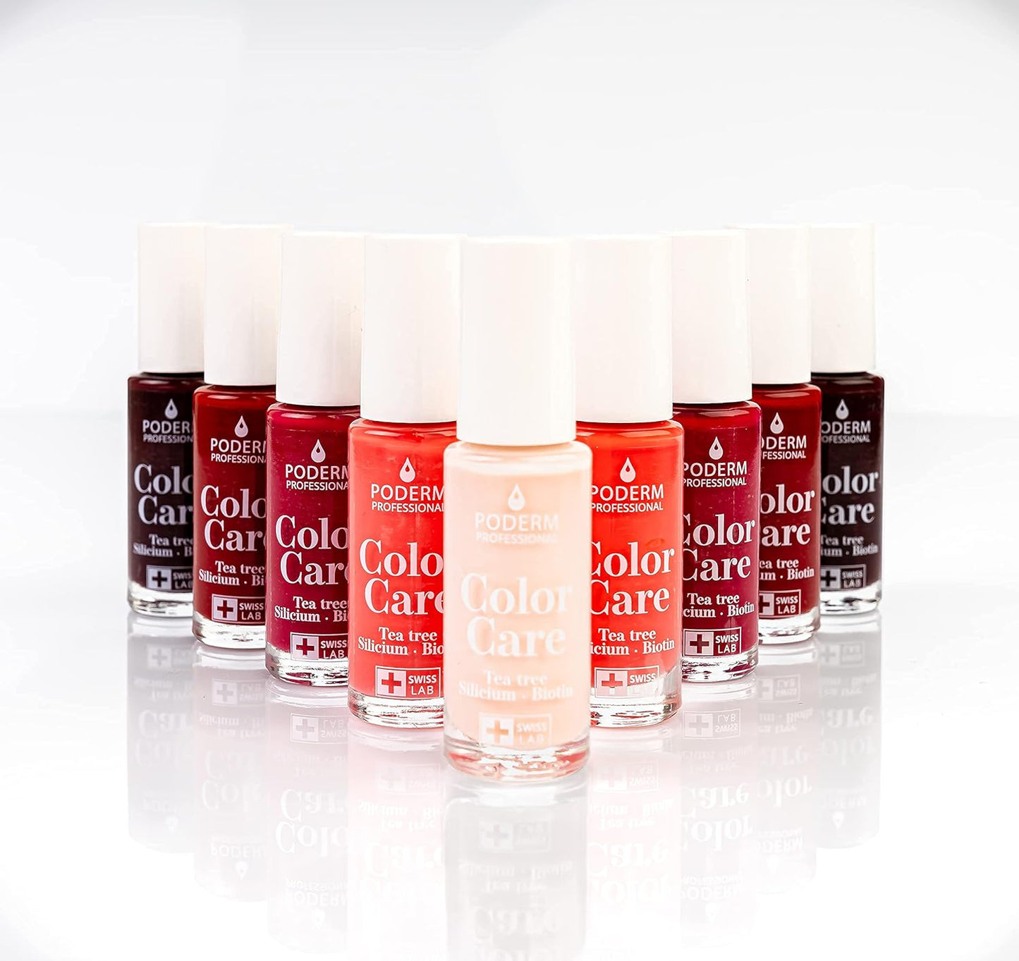 PODERM - nail Polish – Enriched with Tea Tree – Improves nail appearance – Ingredients Natural/Vegan - foot/hand - Swiss Made (Powder Pink)