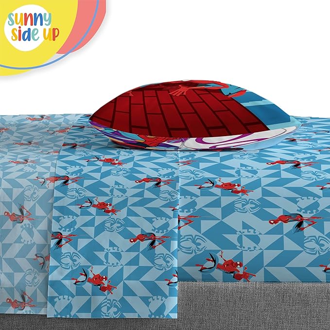 Sunny Side Up Kids Comforter Set Includes Sheets and Pillow Covers - Soft and Cozy Bed Set for Stylish Room Decor, Gray - Spiderman, 4 Piece Toddler Bedding