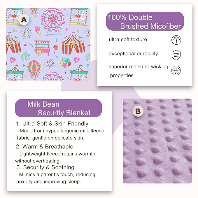 Viviland Toddler Nap Mat, Rolled Sleeping Mats with Pillow and Minky Dot Blanket, Large Thick Kids Girls Slumber Bag/Sleeping Mat for Preschool, Daycare, Kindergarten, Travel Camping