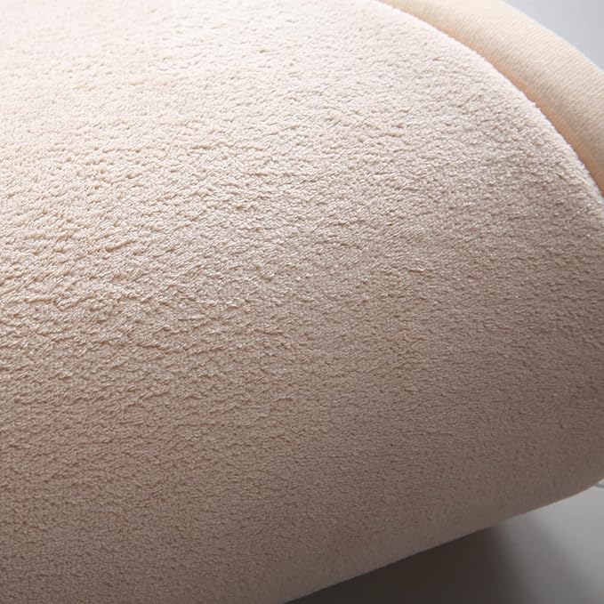 Loartee Thick Kids Round Rug - Coral Velvet Area Rugs, Memory Foam Circular Carpet for Nursery Playroom Home Decor Dormitory, Diameter 47 inch, Brown